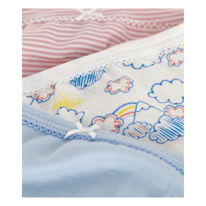 Petit Bateau Lot 3 Culottes Rayées | Rose