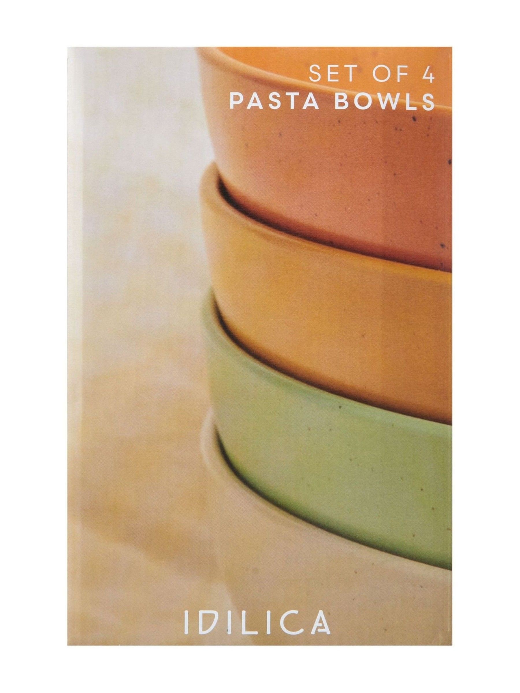 Kitchencraft Set of 4 Coloured Stoneware Pasta Bowl
