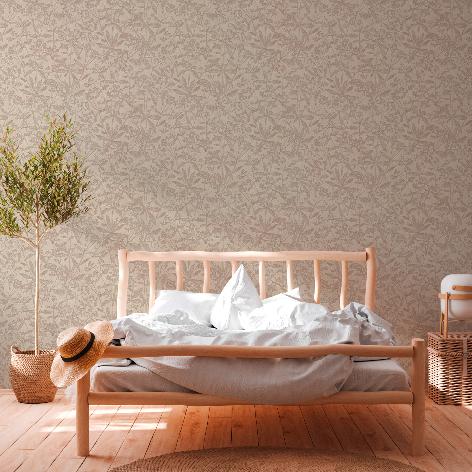 A.S. Creation Vliestapete - beige - Floral - 10 Meter