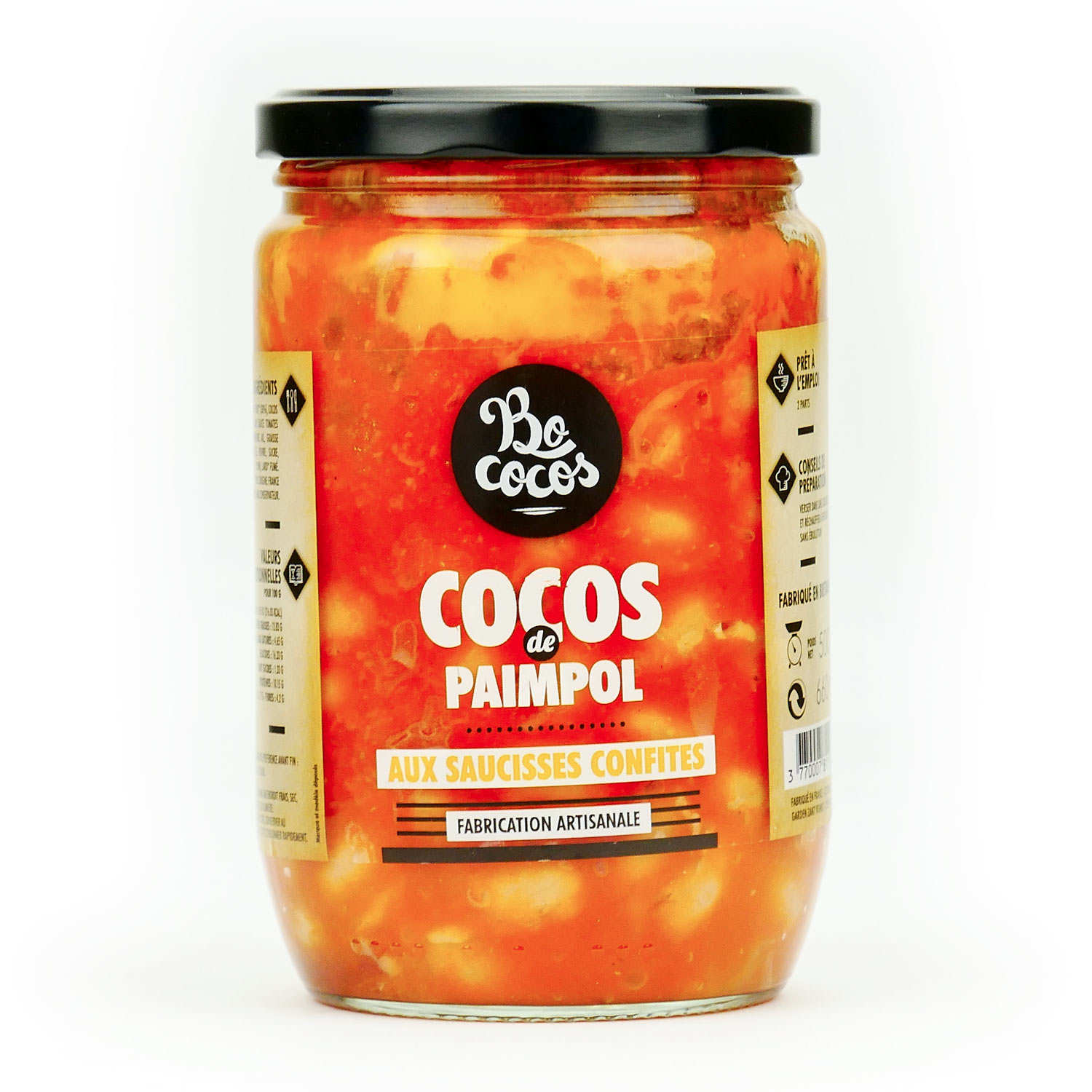 Cocos de Paimpol aux saucisses confites