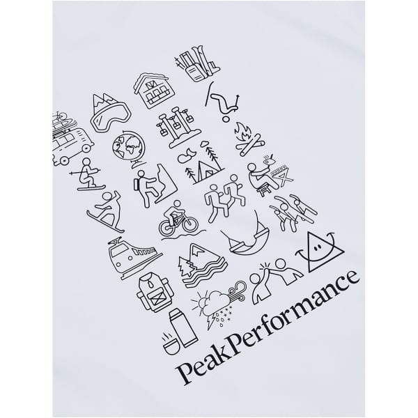 T-shirt randonnée PEAK PERFORMANCE M EXPLORE GRAPHIC TEE WHITE
