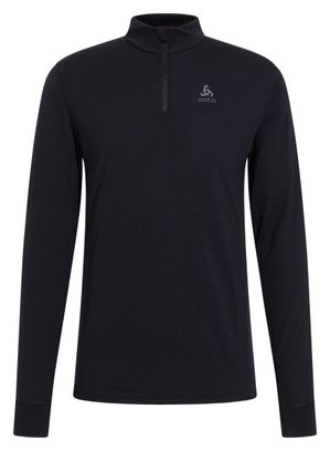 Base Layer Odlo 1/2 Zip Merino 200 Noir