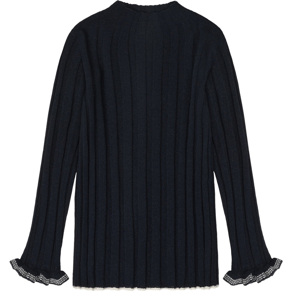 Køb FUB Dark Navy High Neck Bluse