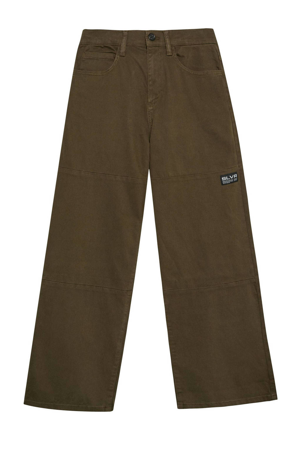 s.Oliver straight casual broek bruin