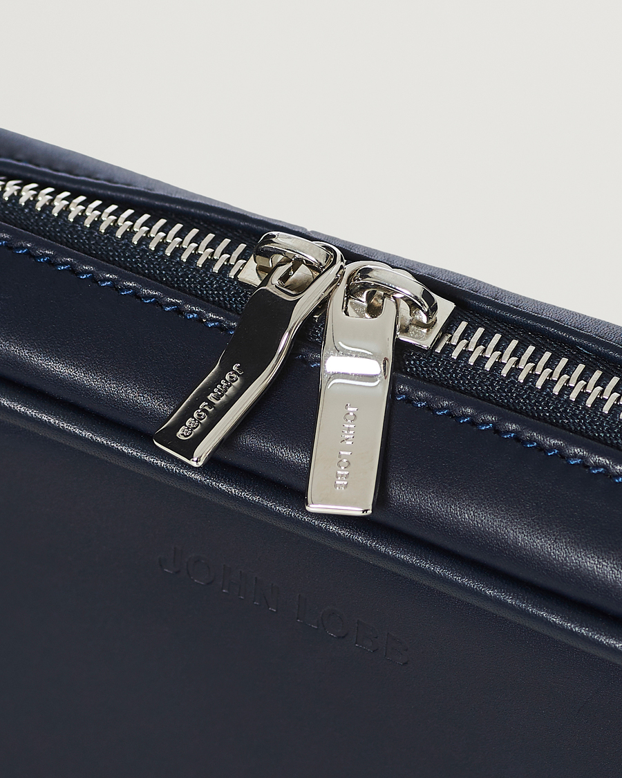 John Lobb Shoe Care Travel Case Navy