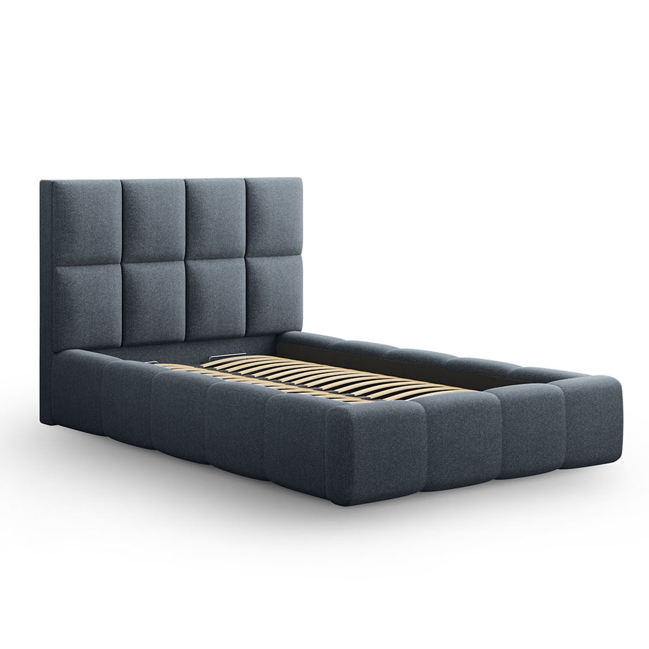 Maison Héritage Lit avec coffre de rangement Isa bleu foncé - 230x165x125 cm