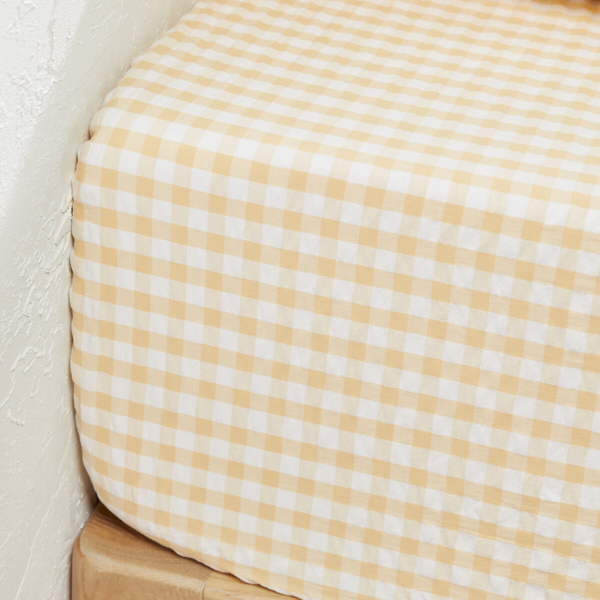 LA REDOUTE INTERIEURS<br>Lençol de baixo Seersucker, bainha 30 cm, Cottage