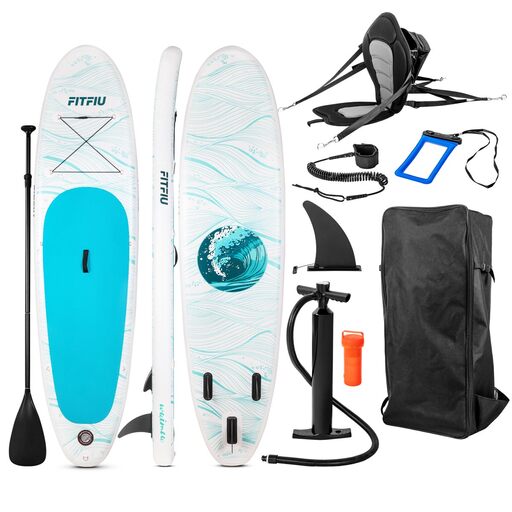 Prancha de Stand Up Paddle Inflável Fitfiu com Acessórios e Design Náutico