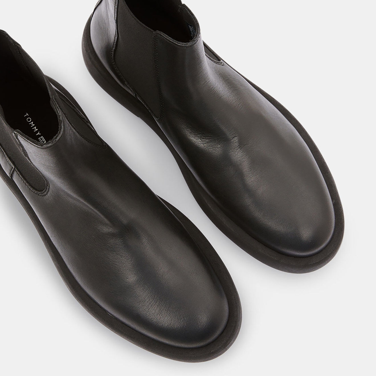 Tommy Hilfiger Chelsea boots en Cuir Chunky noires