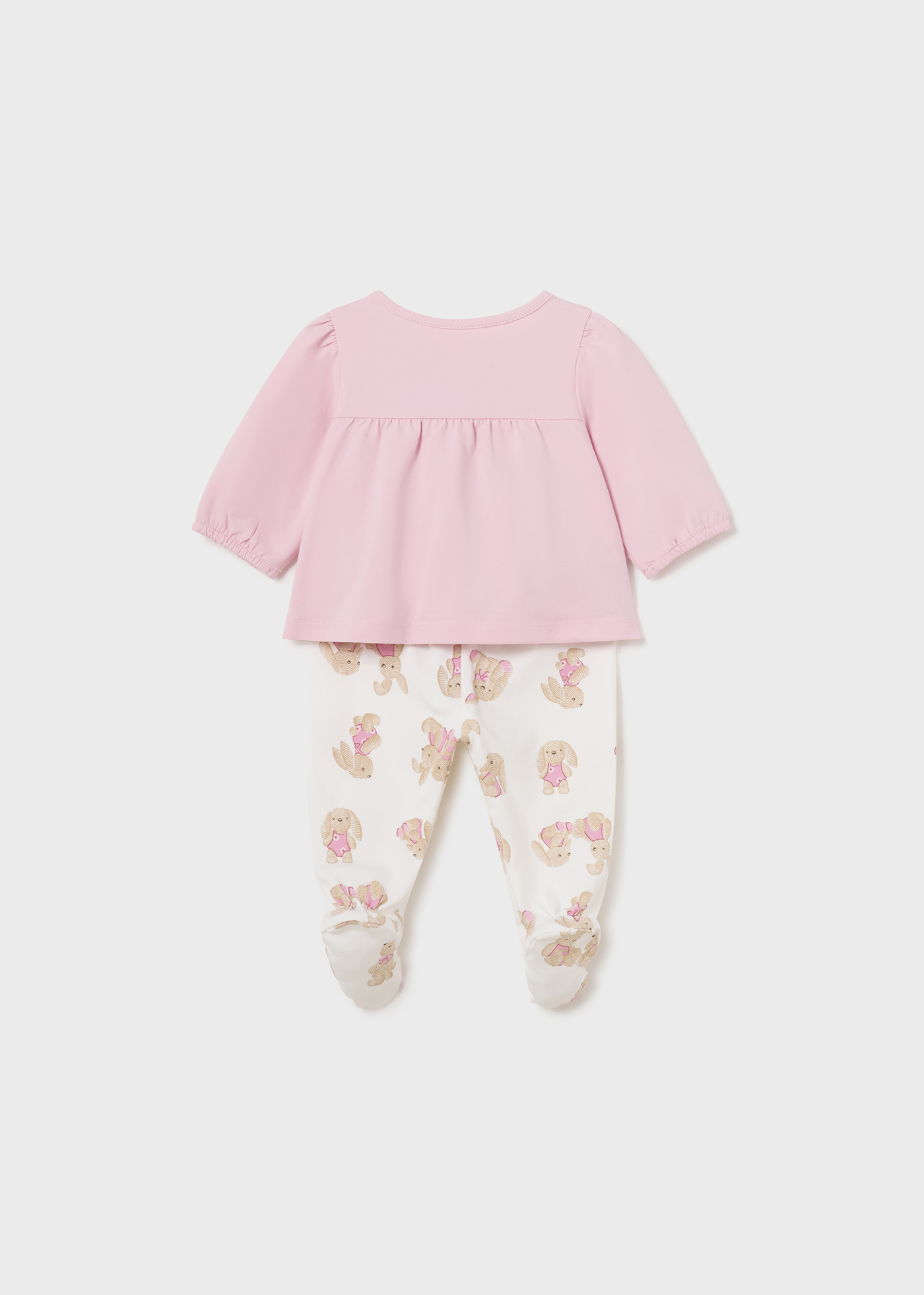 Conjunto de algodão de alta qualidade com 2 peças para recém-nascidos, rosa.