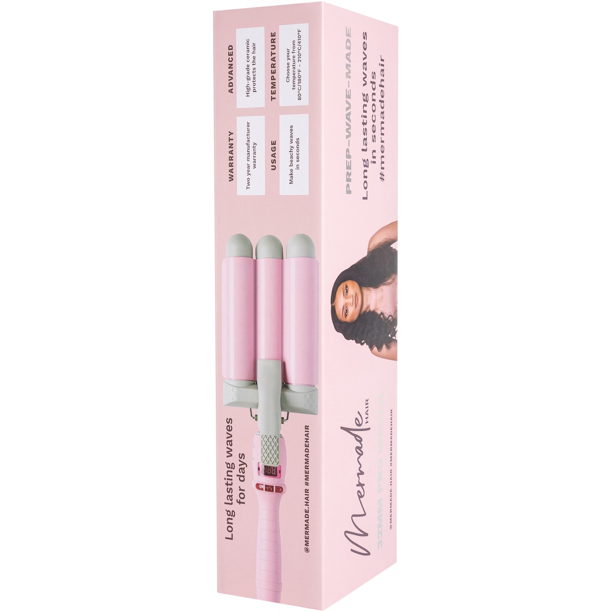 Mermade Pro Waver krølltang 4009 (rosa)
