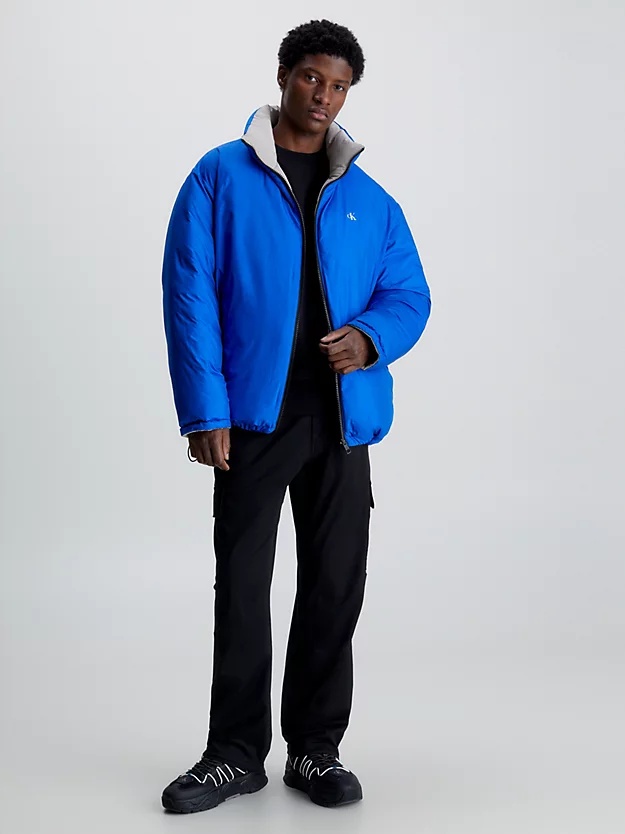 Jaqueta acolchoada reversível estilo anos 90