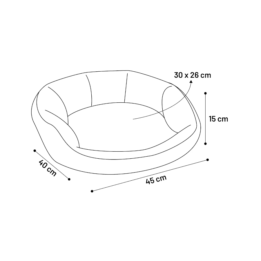 Cama para cães e gatos Flamingo Zupo Octagon Grey