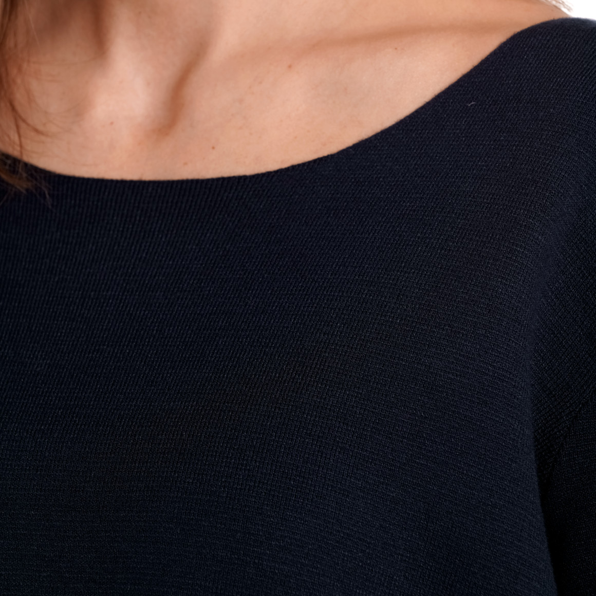 Gina Benotti Damen Pullover mit Kontraststreifen dunkelblau