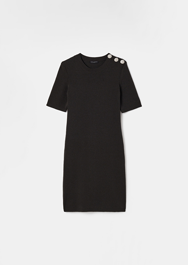 Robe Rayonnantenoire en coton irisé