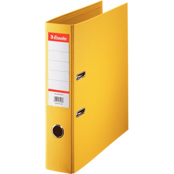 Classeur levier esselte standard a4 polypropylene dos 75mm coloris jaune