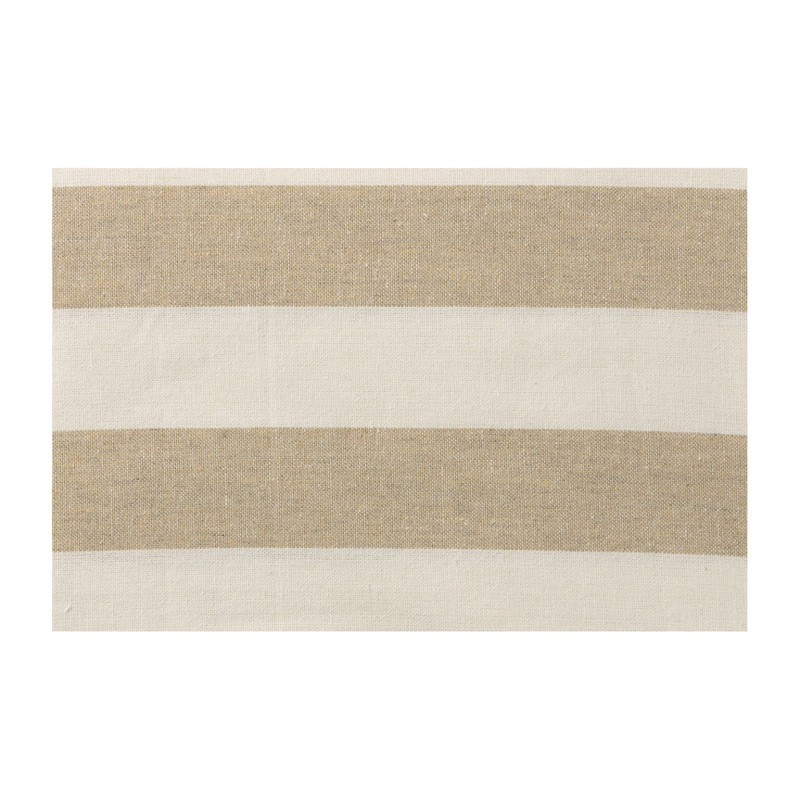 Tafelkleed gestreept - wit/beige - 140x240 cm