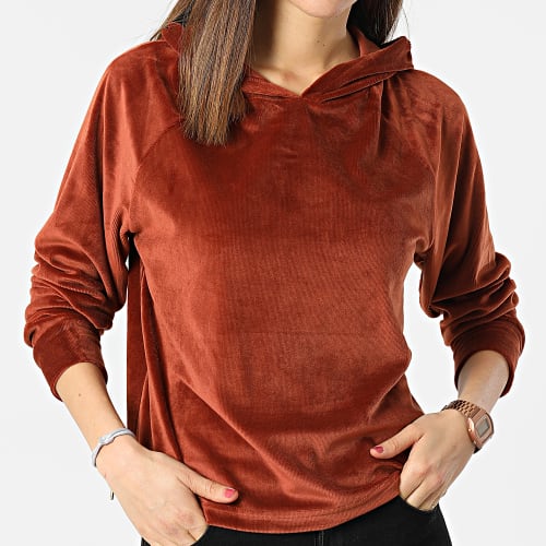 Pull Capuche Femme Camille Marron