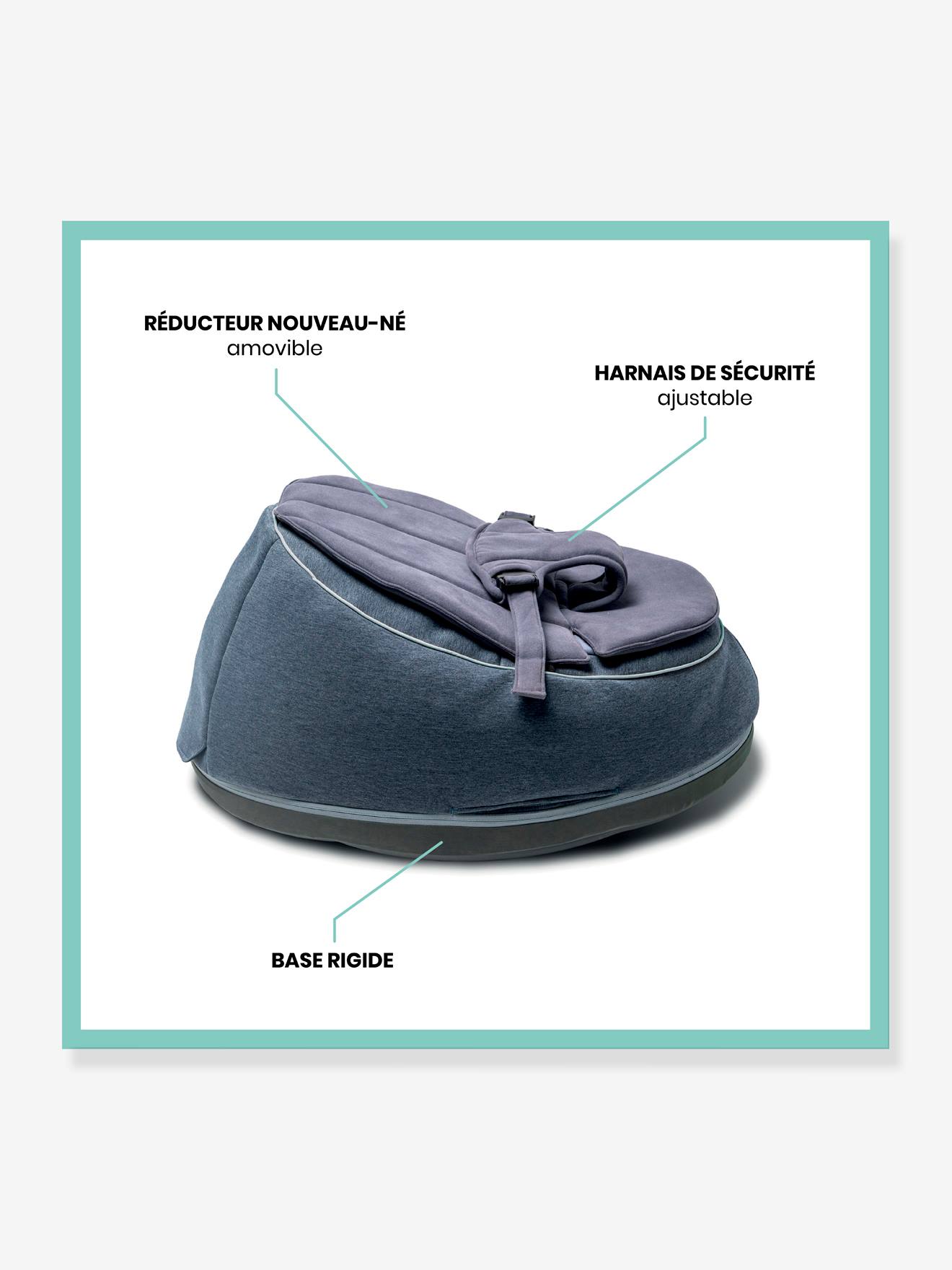 Doomoo Seat'n Swing BABYMOOV rede e pufe com balanço integrado, cinza escuro liso