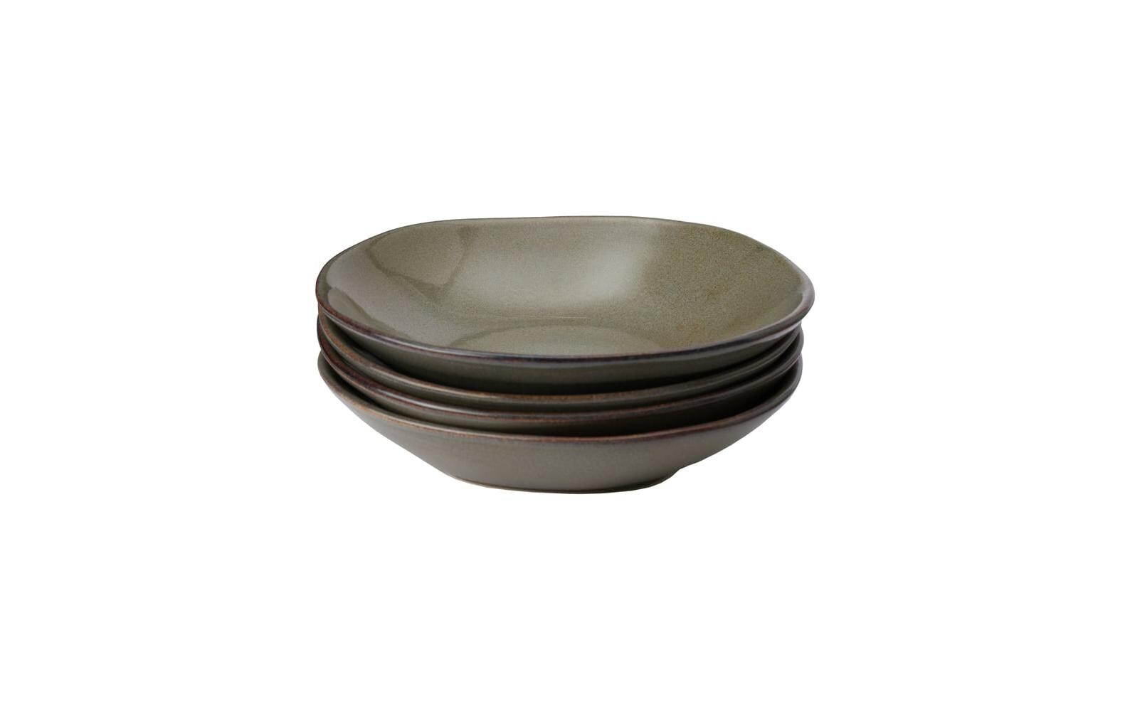 Schale Capela 4 Stück, OlivgrünHandgefertigtes Schalen-Set