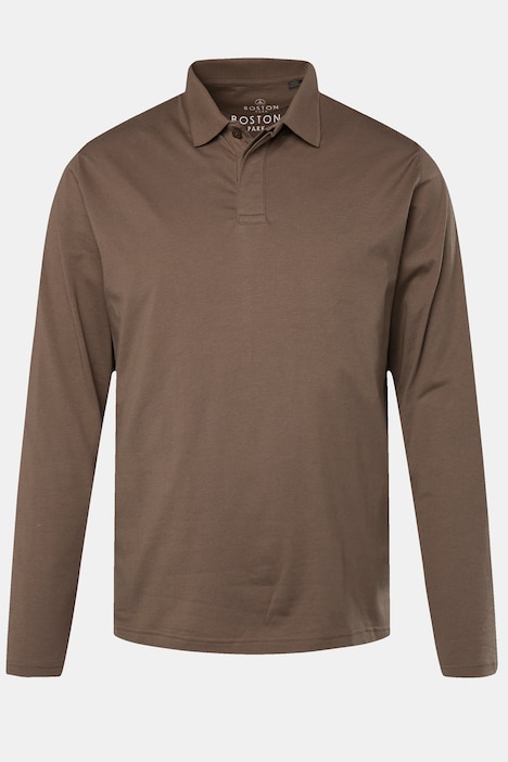 Boston Park Poloshirt, Langarm, verdeckter Buttondown-Kragen, bis 84/86