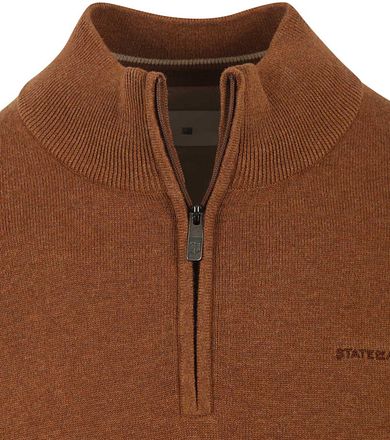 State Of Art Half Zip Trui Hazelnut Bruin 13124004-8400 kopen