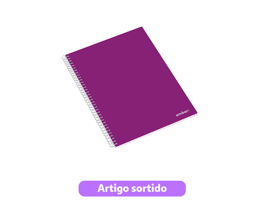 CADERNO ESPIRAL A5 SCHOOL AMBAR QUADRICULADO 80 FOLHAS