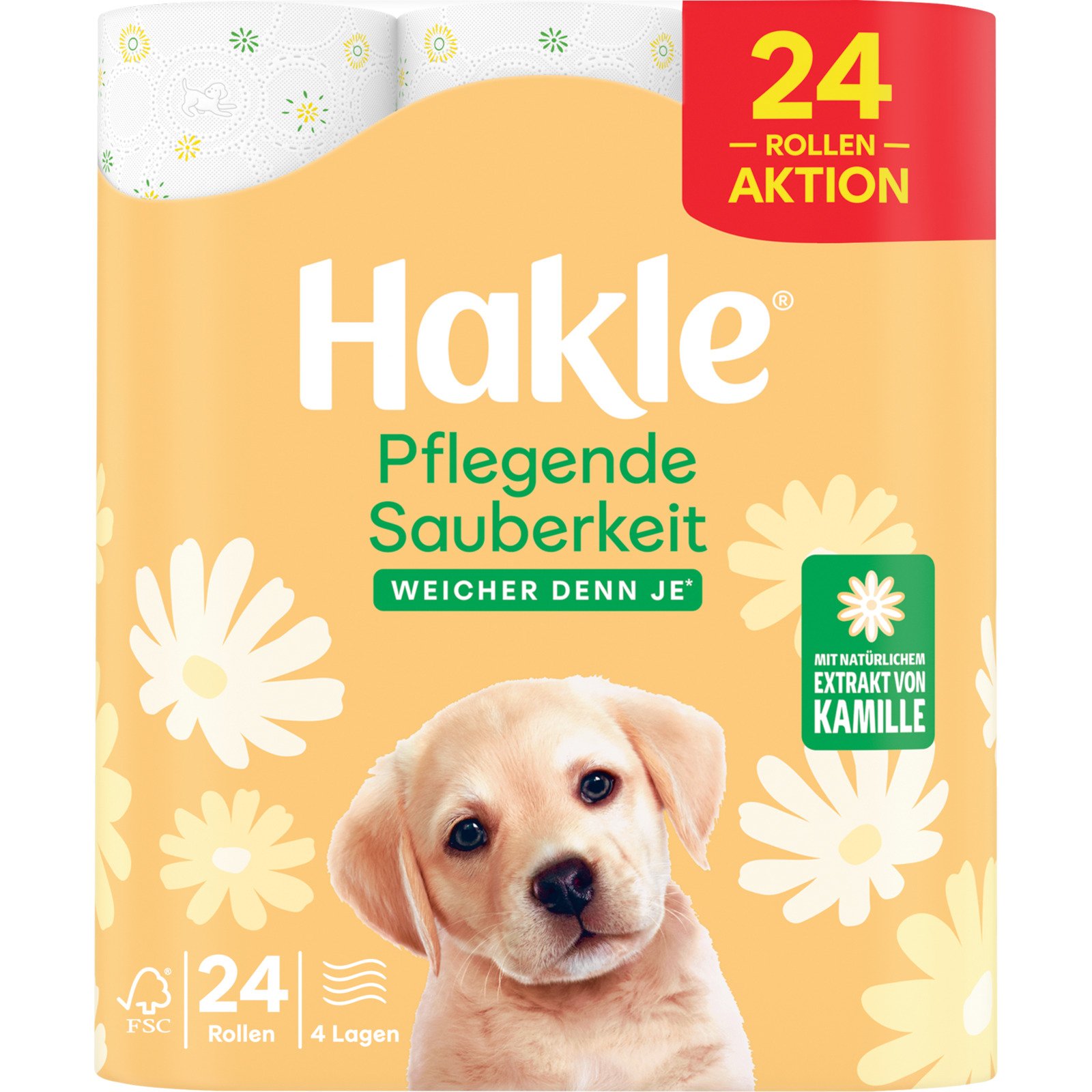 Hakle Toilettenpapier 4-lagig Pflegende Sauberkeit