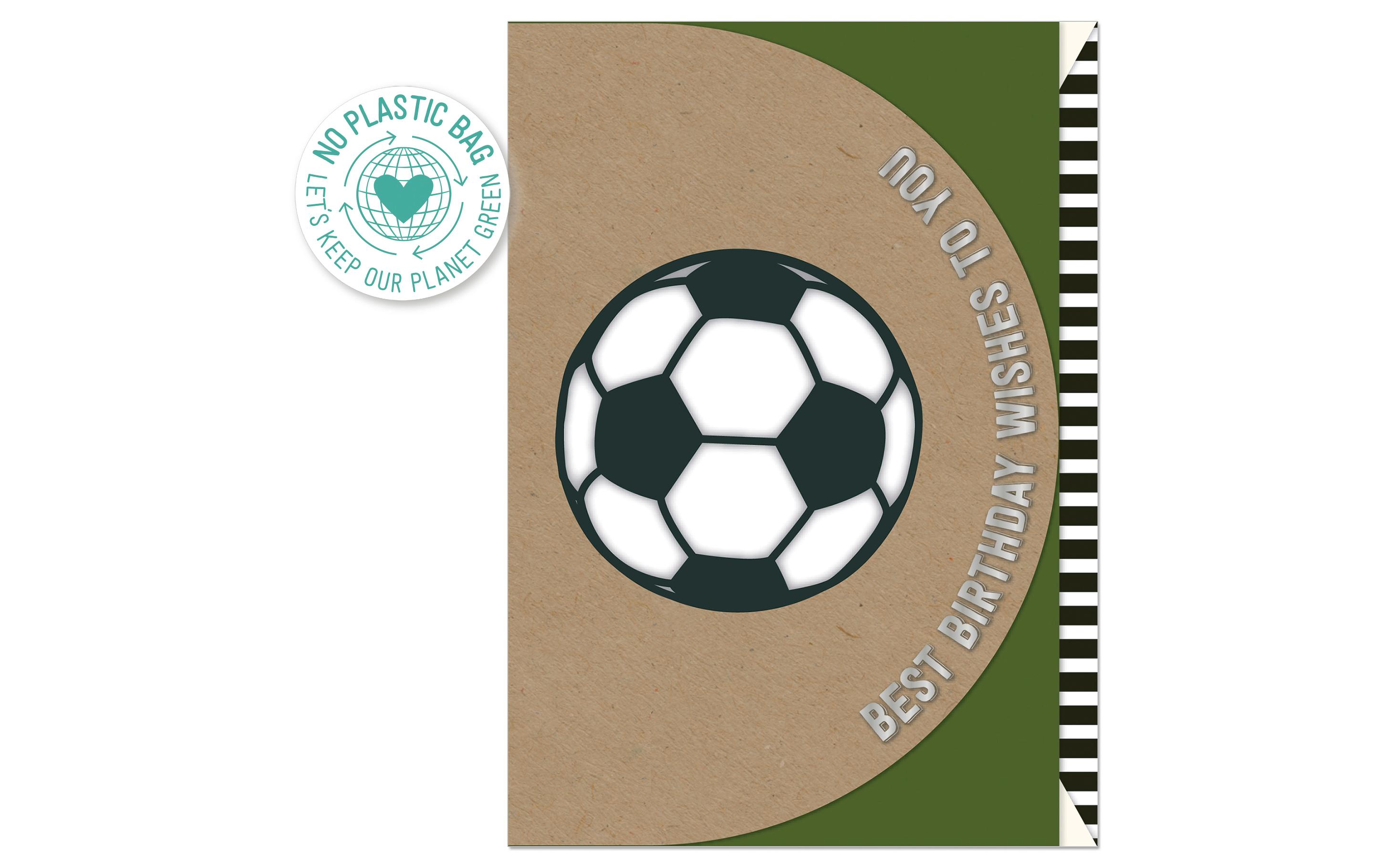 Geburtstagskarte Fussball 11.5 x 17.2 cmGlückwunschkarte