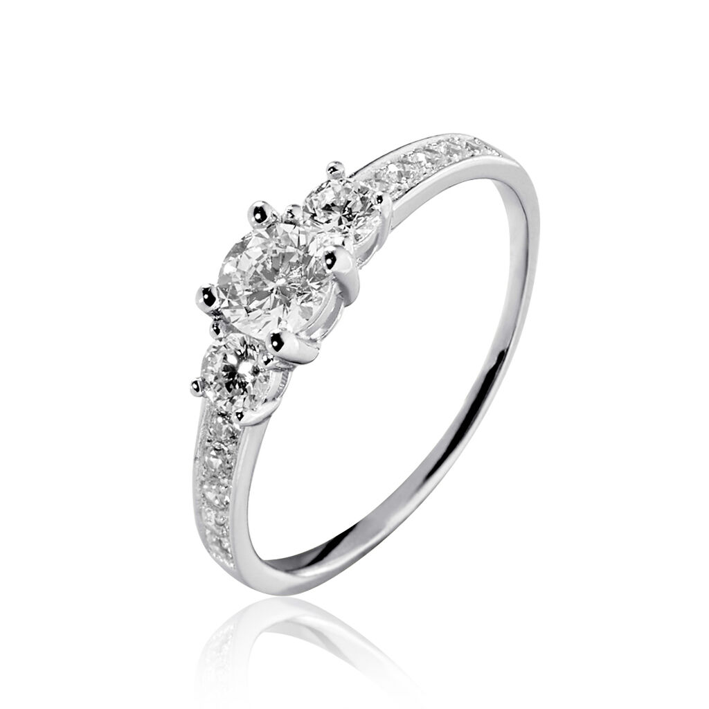 Bague Marie-angelina Argent Blanc Oxyde De Zirconium