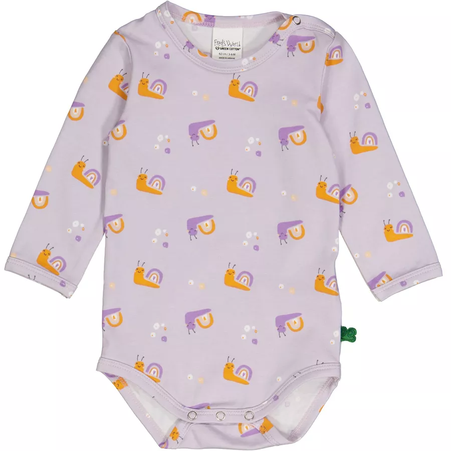 Fred's World Langarmbody LavenderlavenderTangerine