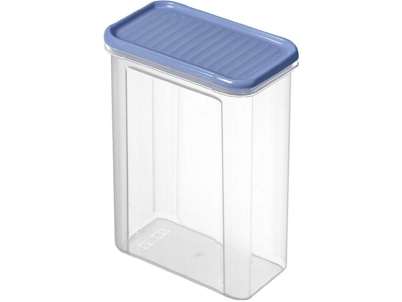 Rotho Vorratsdose Domino 1.5 l, Blau/Transparent Vorratsbehälter