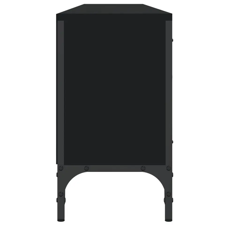 vidaXL - Tv-meubel - Zwart - Bewerkt hout