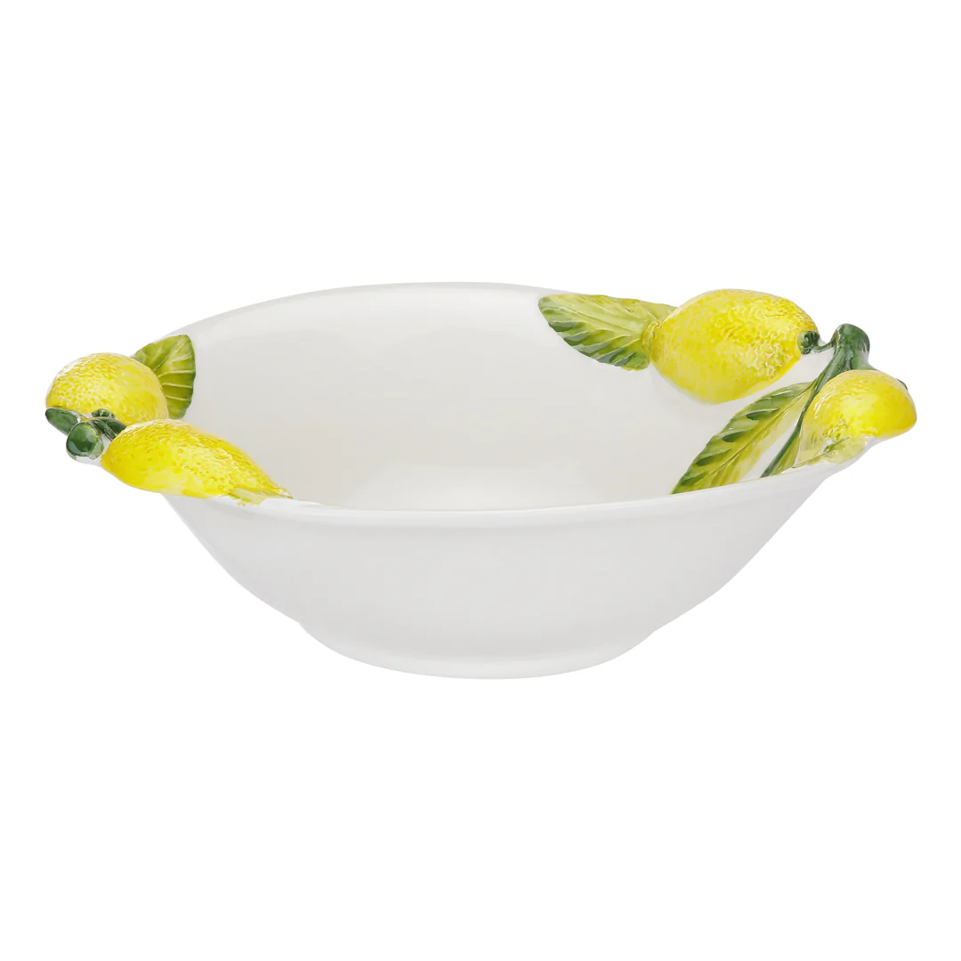 Caja Company  Citron skål, hvid - Ø28 cm.