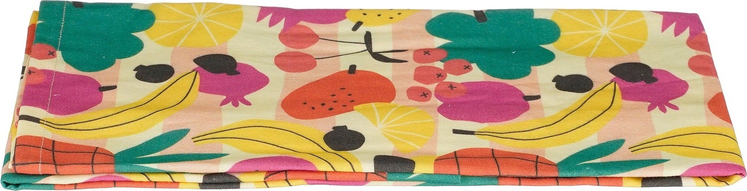 Mica Decorations tafelloper Miah geel 180 x 45 cm