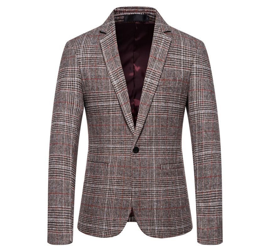 Sheck - Geruite blazer met één knoop