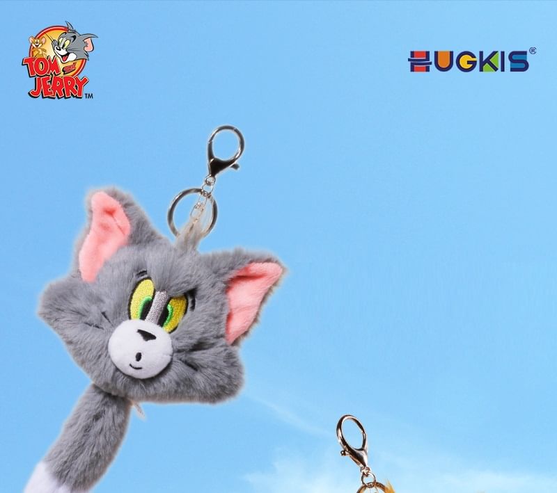 HUGKIS - Tom & Jerry vibrerende pluche tashanger sleutelhanger (verschillende ontwerpen)