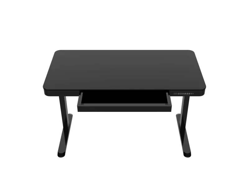 Activejet -skrivebord med elektrisk højdejustering 140x70 ET119W-C sort, Sort, 45 kg, 725 - 1225 mm, Træ, Rektangulær form, Stål