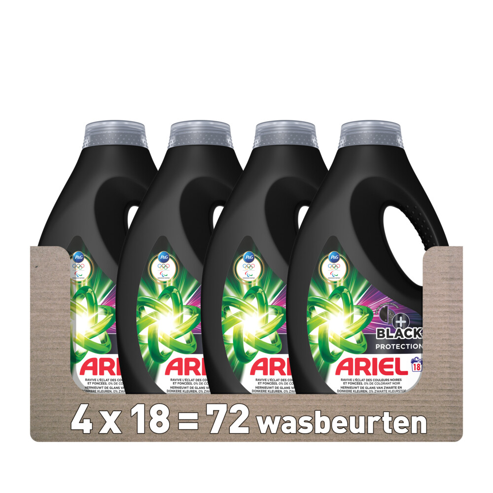 4x Ariel Vloeibaar Wasmiddel +Revita Black 18 Wasbeurten810 ml