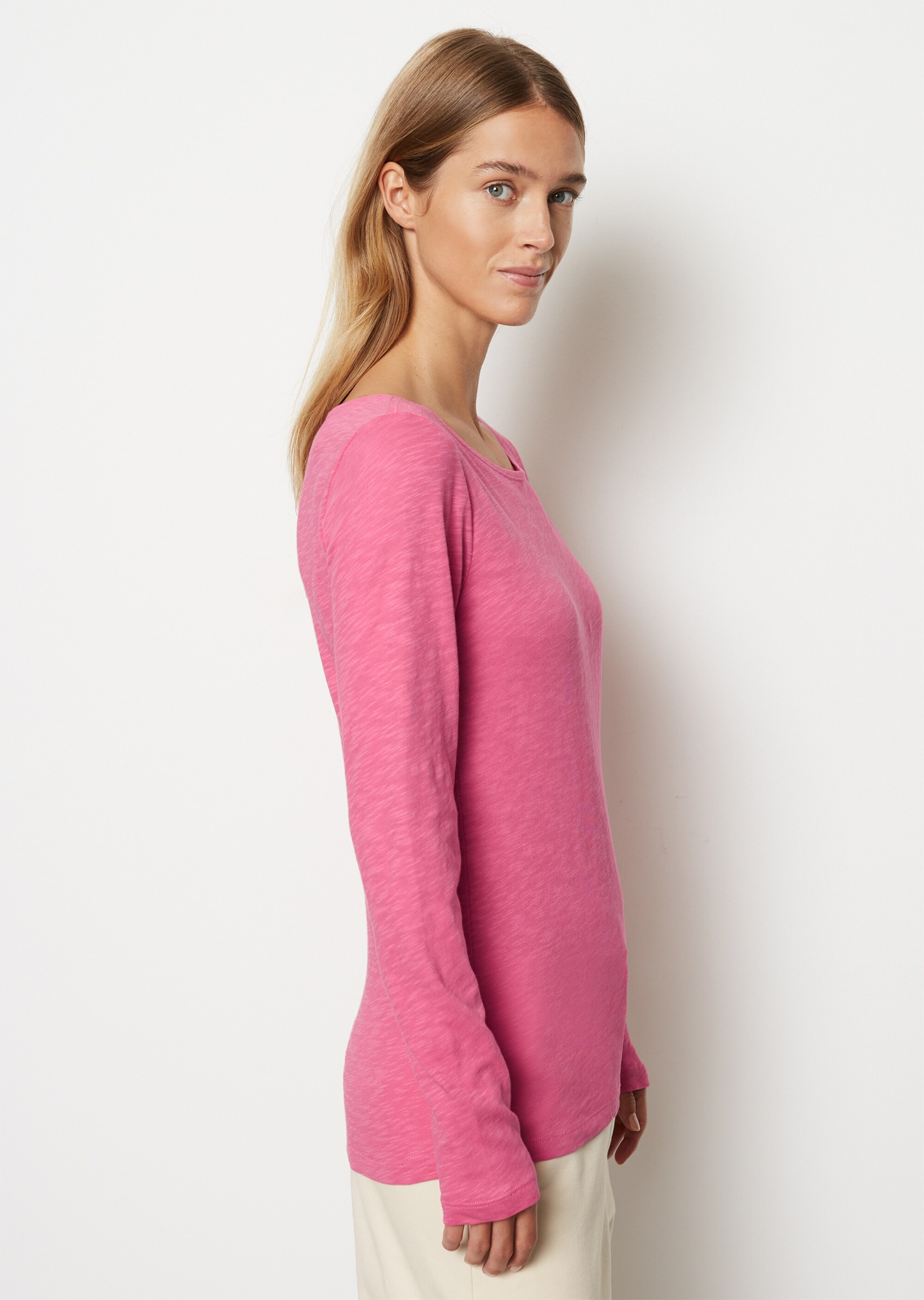 Longsleeve regularaus Slub Jersey