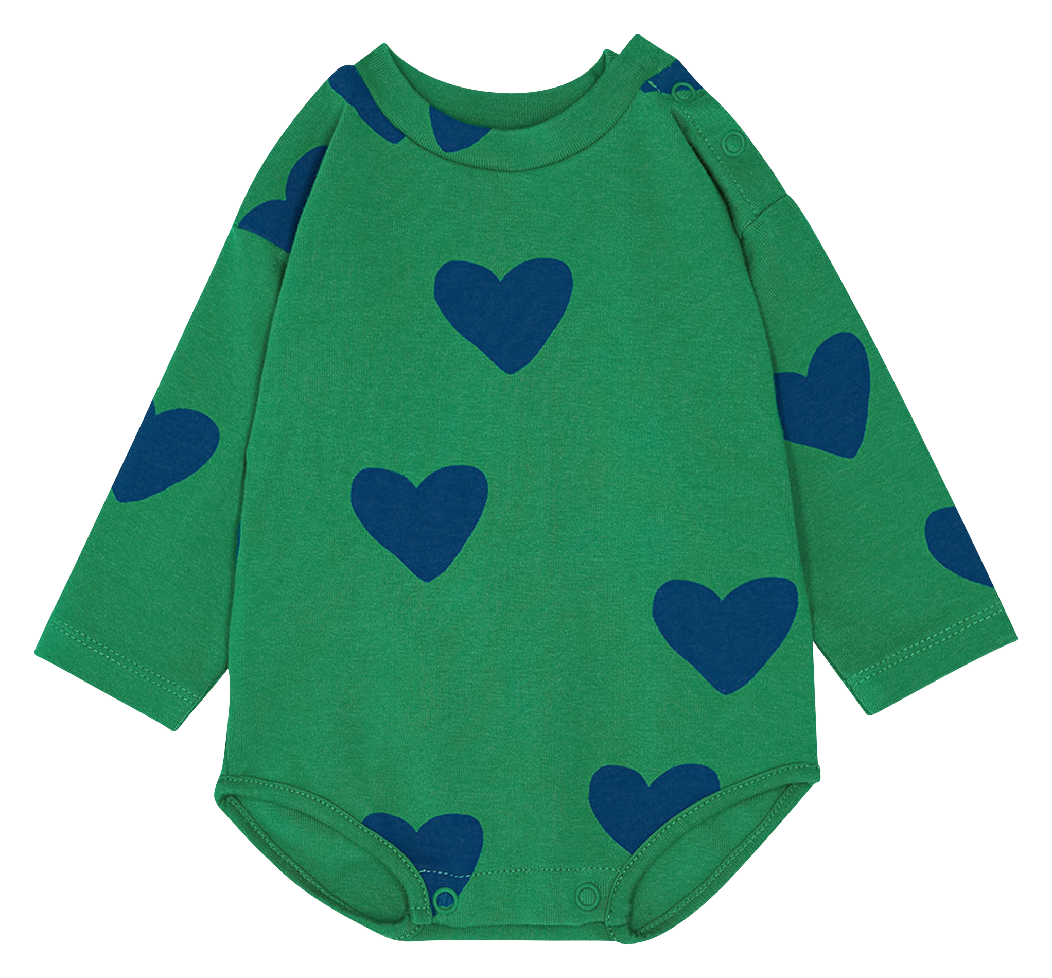 Body col rond imprimé en coton| Vert