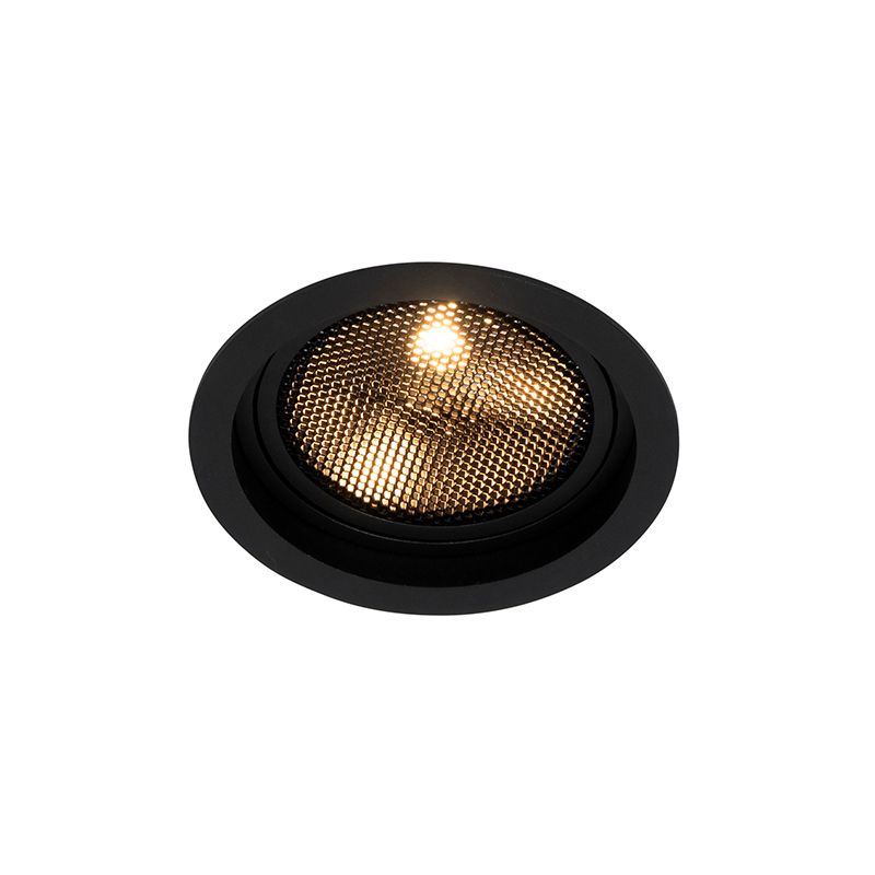 Set van 6 Moderne inbouwspot zwart verstelbaar - Coop 111 Honey