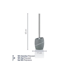 kela WC-Garnitur TALUS 8,5 x 14 cm Kunststoff grau