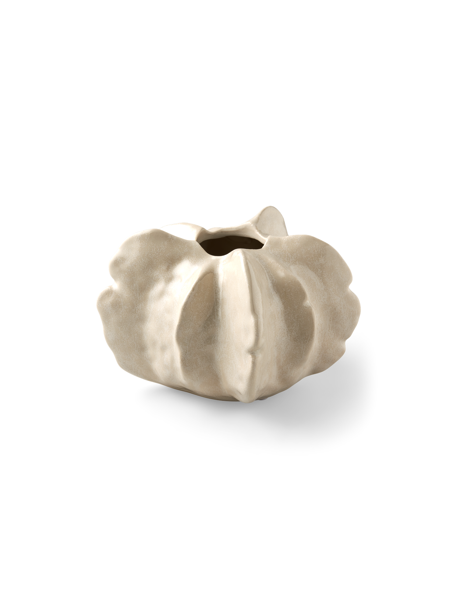 Vase | Keramik. 22 x 22 x 15 cm. | Off White