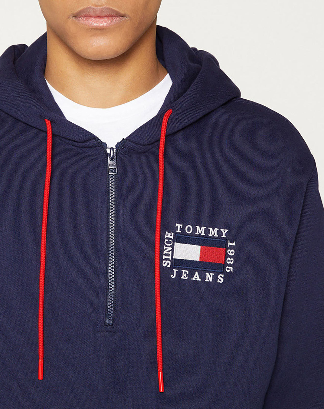 Tommy Jeans Sweat à capuche zippé bleu marine