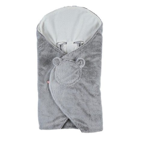 Couverture de promenade gris clair fausse fourrure Mix & Match - NOUKIE 'S