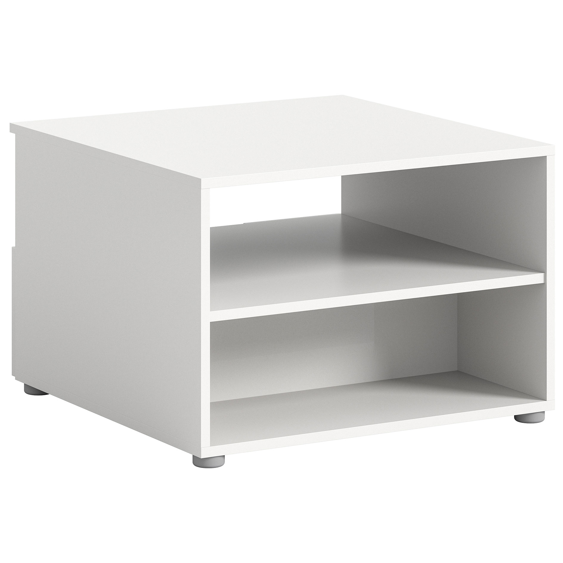 Couchtisch - weiß Hochglanz - mit Schubkasten - 66 cm
