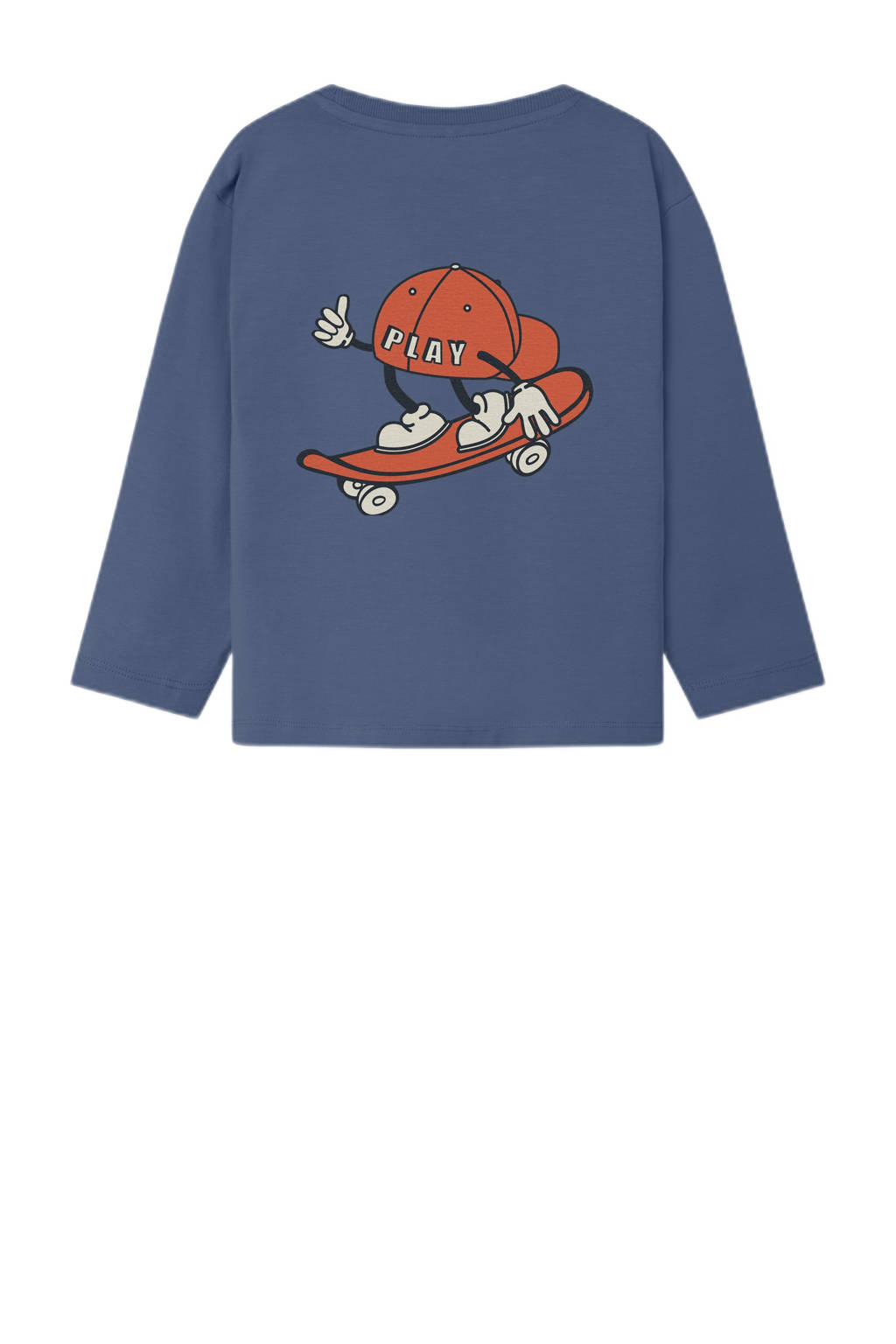 NAME IT longsleeve NMMOTIS met backprint blauw