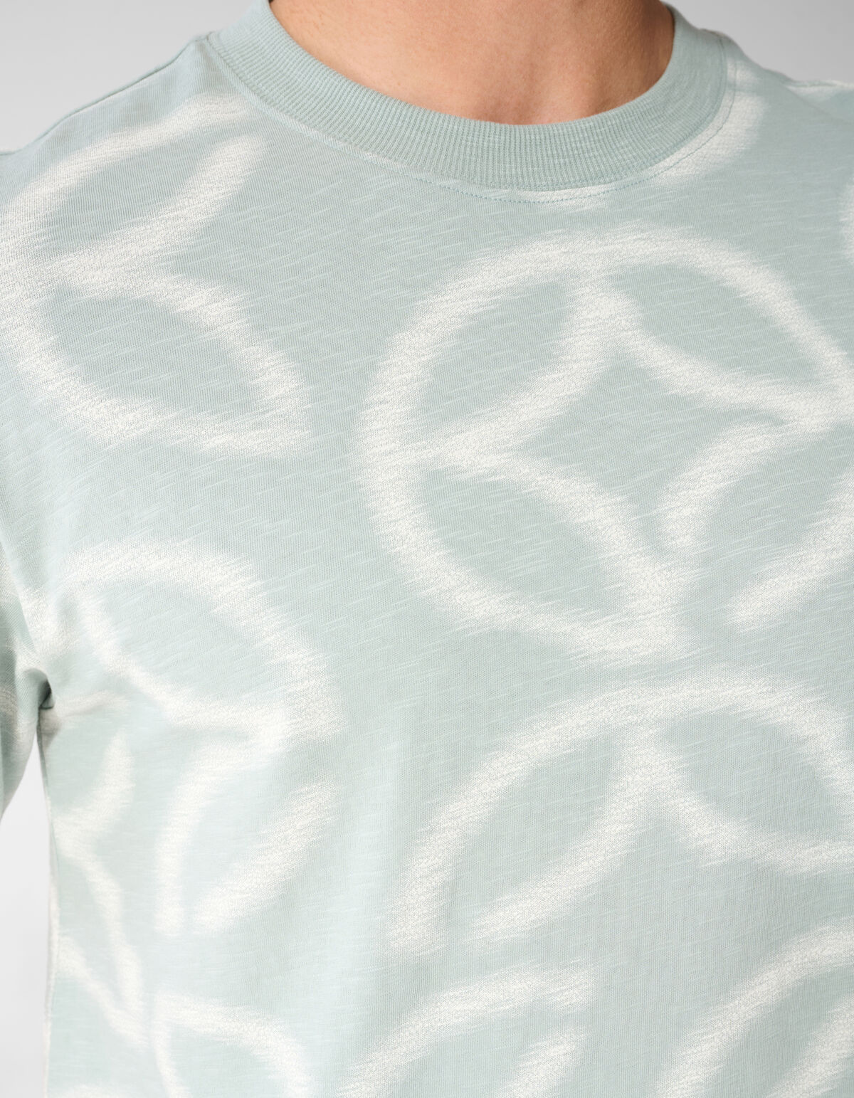 Blurred Logo T-shirt Lichtgroen