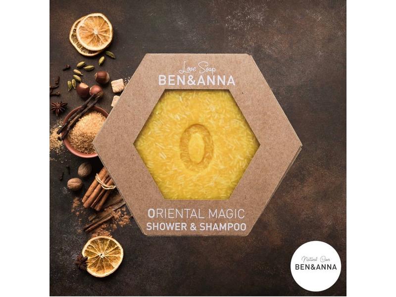 Ben & Anna Festes Duschmittel 2in1 LOVE Soap Oriental Magic Naturkosmetik-Shampoo und Duschseife in einem mit erfrischenden Kräutern des Orients